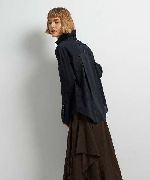 LANVIN en Bleu / ランバン オン ブルー シャツ・ブラウス | スタンドカラープルオーバーブラウス | 詳細14