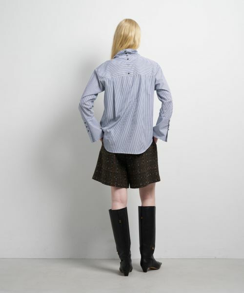 LANVIN en Bleu / ランバン オン ブルー シャツ・ブラウス | スタンドカラープルオーバーブラウス | 詳細21