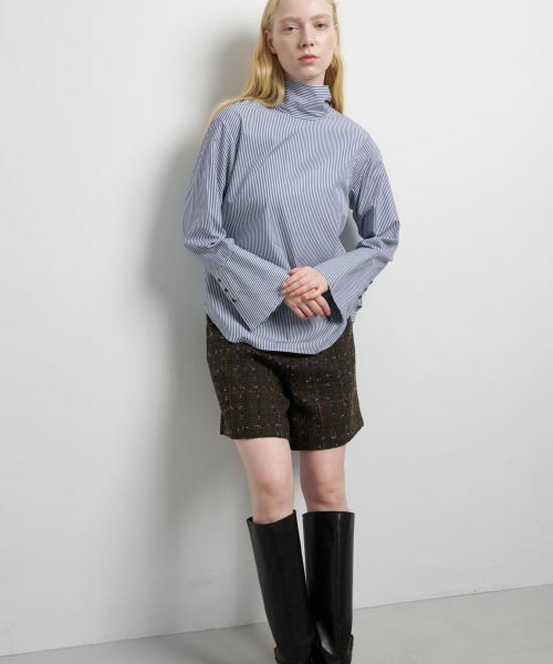 LANVIN en Bleu / ランバン オン ブルー シャツ・ブラウス | スタンドカラープルオーバーブラウス | 詳細22