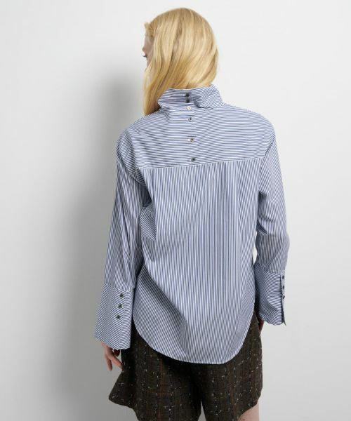 LANVIN en Bleu / ランバン オン ブルー シャツ・ブラウス | スタンドカラープルオーバーブラウス | 詳細24