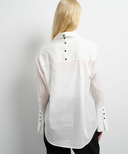 LANVIN en Bleu / ランバン オン ブルー シャツ・ブラウス | スタンドカラープルオーバーブラウス | 詳細5