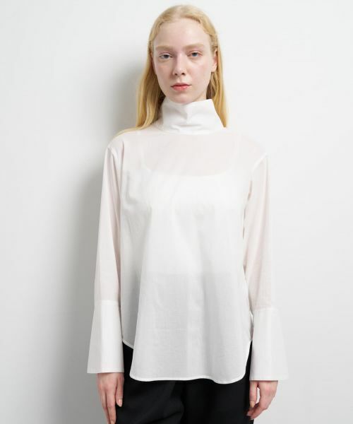 LANVIN en Bleu / ランバン オン ブルー シャツ・ブラウス | スタンドカラープルオーバーブラウス | 詳細6