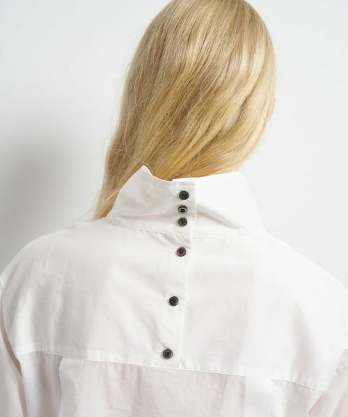 LANVIN en Bleu / ランバン オン ブルー シャツ・ブラウス | スタンドカラープルオーバーブラウス | 詳細8