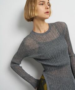 LANVIN en Bleu / ランバン オン ブルー ニット・セーター | メランジシアーランダムリブニット