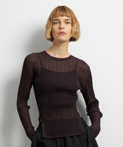 LANVIN en Bleu / ランバン オン ブルー ニット・セーター | メランジシアーランダムリブニット