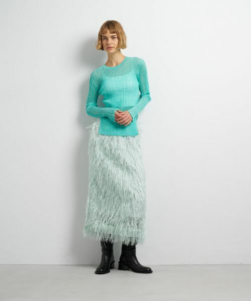 LANVIN en Bleu / ランバン オン ブルー ニット・セーター | メランジシアーランダムリブニット | 詳細1