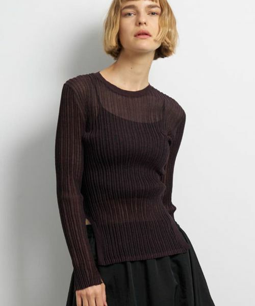 LANVIN en Bleu / ランバン オン ブルー ニット・セーター | メランジシアーランダムリブニット | 詳細12