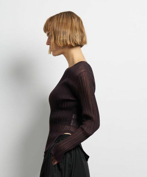 LANVIN en Bleu / ランバン オン ブルー ニット・セーター | メランジシアーランダムリブニット | 詳細13