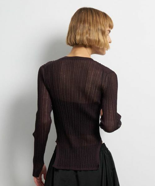 LANVIN en Bleu / ランバン オン ブルー ニット・セーター | メランジシアーランダムリブニット | 詳細14