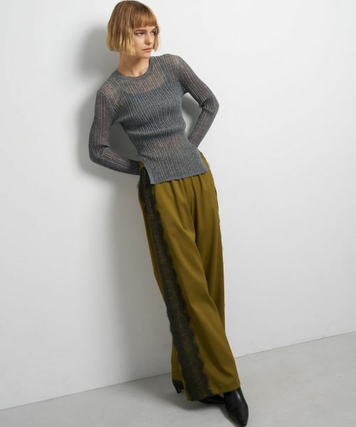 LANVIN en Bleu / ランバン オン ブルー ニット・セーター | メランジシアーランダムリブニット | 詳細17