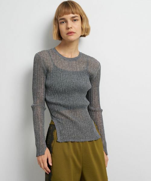 LANVIN en Bleu / ランバン オン ブルー ニット・セーター | メランジシアーランダムリブニット | 詳細18