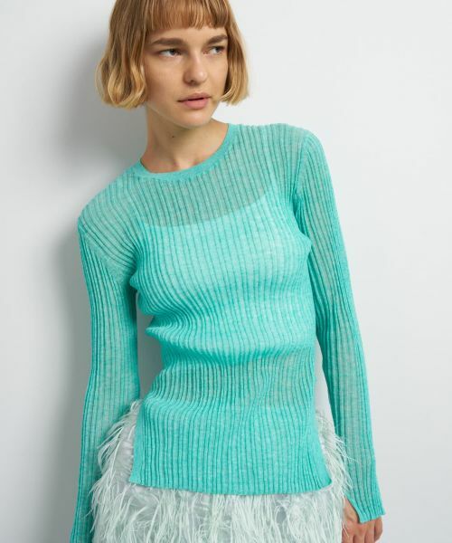 LANVIN en Bleu / ランバン オン ブルー ニット・セーター | メランジシアーランダムリブニット | 詳細4