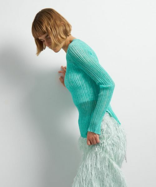 LANVIN en Bleu / ランバン オン ブルー ニット・セーター | メランジシアーランダムリブニット | 詳細5