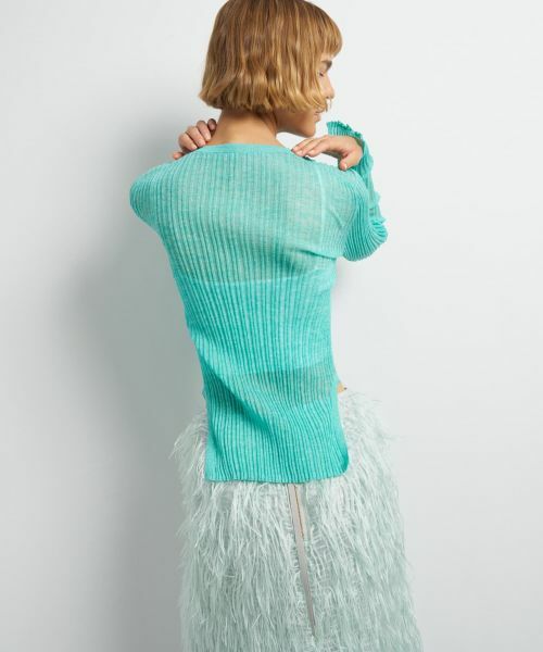 LANVIN en Bleu / ランバン オン ブルー ニット・セーター | メランジシアーランダムリブニット | 詳細6