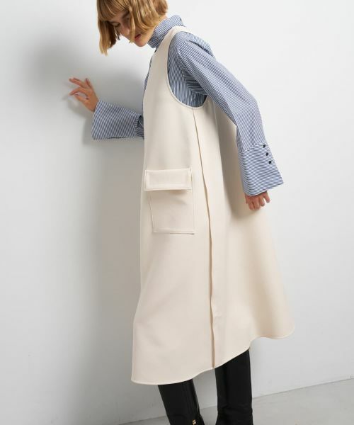 LANVIN en Bleu / ランバン オン ブルー ドレス | トリプルクロスフレアジャンスカワンピース | 詳細4