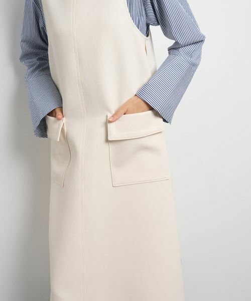 LANVIN en Bleu / ランバン オン ブルー ドレス | トリプルクロスフレアジャンスカワンピース | 詳細8