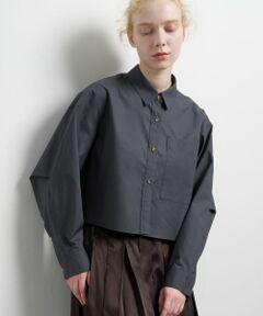 LANVIN en Bleu / ランバン オン ブルー シャツ・ブラウス | クロップドフレアシャツ