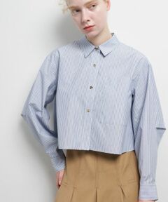 LANVIN en Bleu / ランバン オン ブルー シャツ・ブラウス | クロップドフレアシャツ