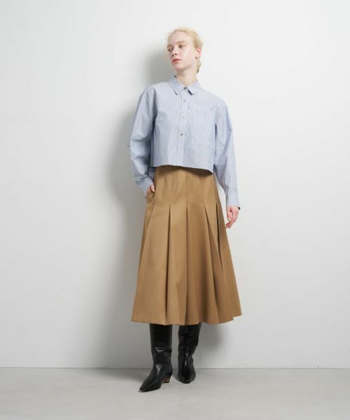 LANVIN en Bleu / ランバン オン ブルー シャツ・ブラウス | クロップドフレアシャツ | 詳細1