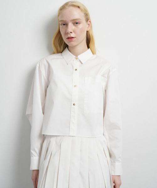 LANVIN en Bleu / ランバン オン ブルー シャツ・ブラウス | クロップドフレアシャツ | 詳細15