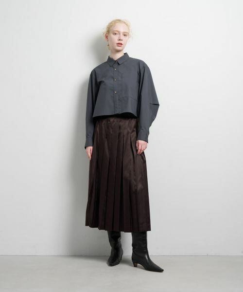 LANVIN en Bleu / ランバン オン ブルー シャツ・ブラウス | クロップドフレアシャツ | 詳細17