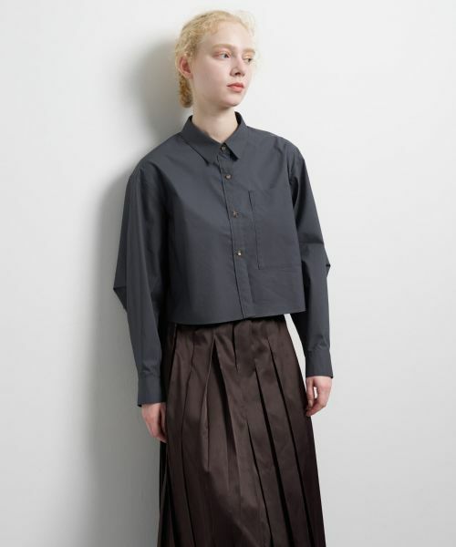 LANVIN en Bleu / ランバン オン ブルー シャツ・ブラウス | クロップドフレアシャツ | 詳細20