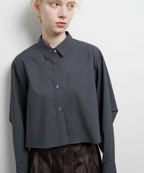 LANVIN en Bleu / ランバン オン ブルー シャツ・ブラウス | クロップドフレアシャツ | 詳細23