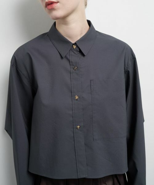 LANVIN en Bleu / ランバン オン ブルー シャツ・ブラウス | クロップドフレアシャツ | 詳細24