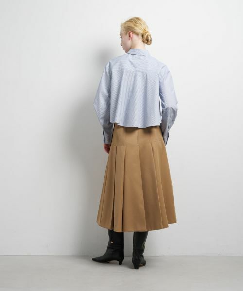 LANVIN en Bleu / ランバン オン ブルー シャツ・ブラウス | クロップドフレアシャツ | 詳細3