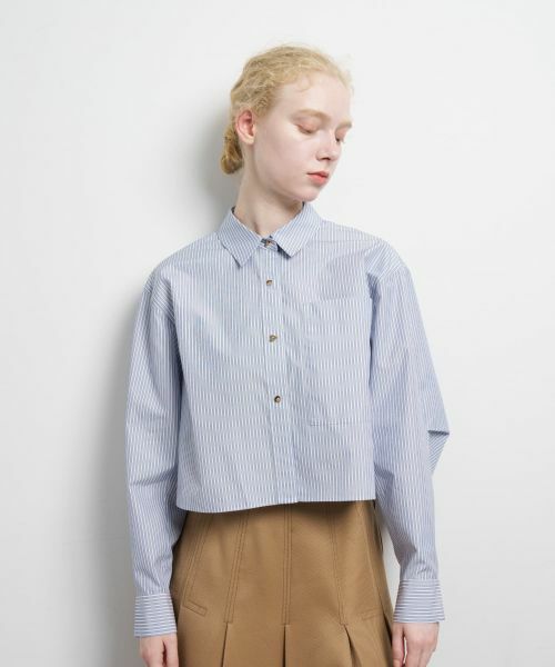 LANVIN en Bleu / ランバン オン ブルー シャツ・ブラウス | クロップドフレアシャツ | 詳細4