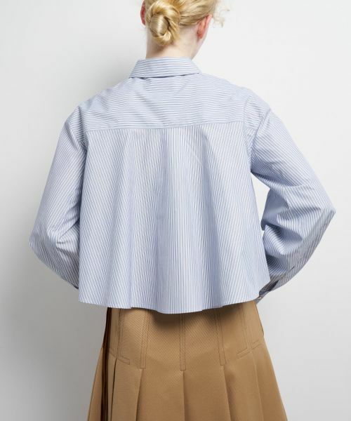 LANVIN en Bleu / ランバン オン ブルー シャツ・ブラウス | クロップドフレアシャツ | 詳細6