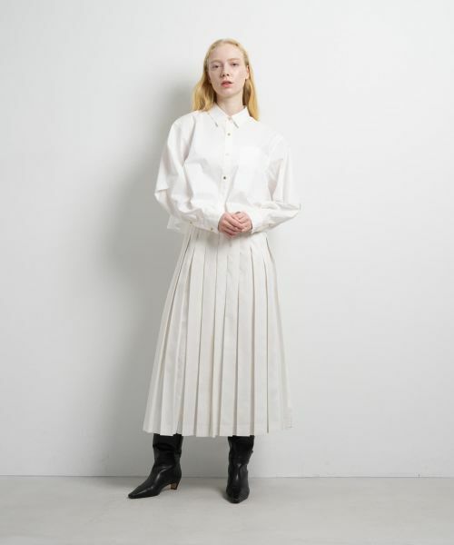 LANVIN en Bleu / ランバン オン ブルー シャツ・ブラウス | クロップドフレアシャツ | 詳細9