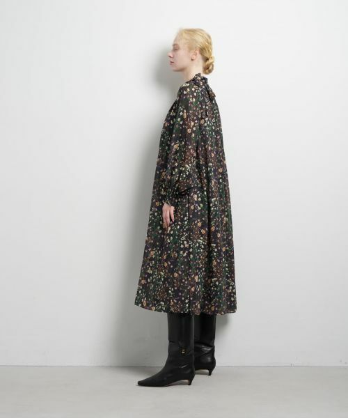 LANVIN en Bleu / ランバン オン ブルー ドレス | AUBE & BRUMEプリントサイドボウタイワンピース | 詳細2