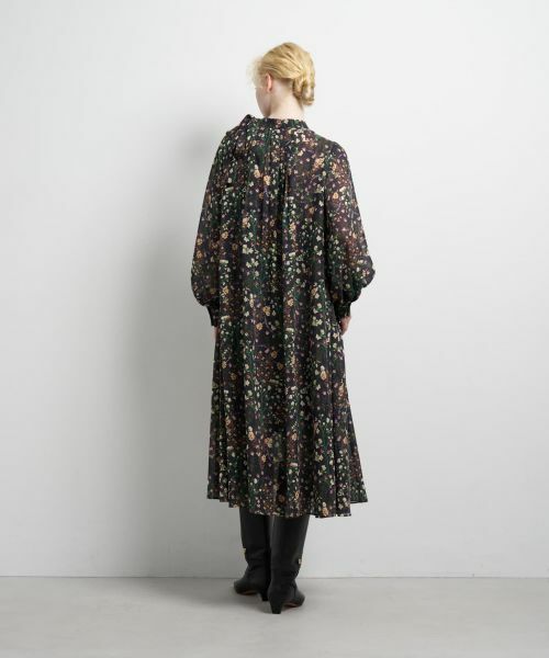 LANVIN en Bleu / ランバン オン ブルー ドレス | AUBE & BRUMEプリントサイドボウタイワンピース | 詳細3