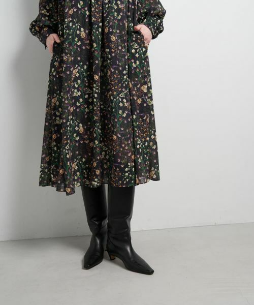 LANVIN en Bleu / ランバン オン ブルー ドレス | AUBE & BRUMEプリントサイドボウタイワンピース | 詳細8