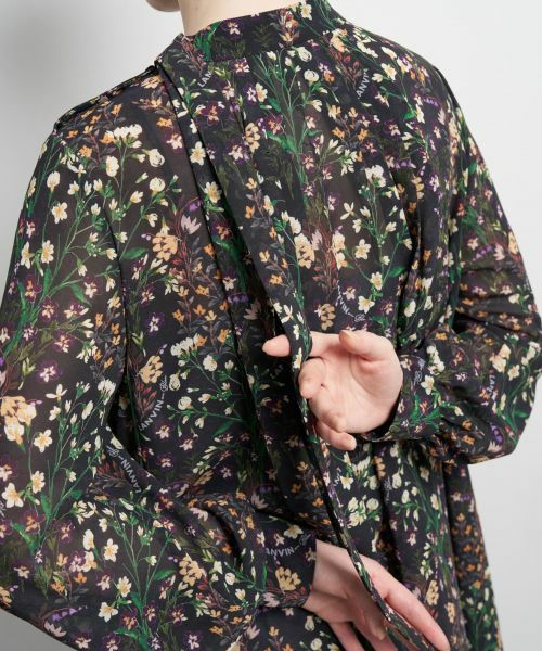 LANVIN en Bleu / ランバン オン ブルー ドレス | AUBE & BRUMEプリントサイドボウタイワンピース | 詳細9