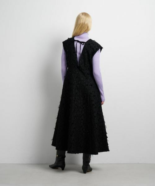 LANVIN en Bleu / ランバン オン ブルー ドレス | ハンドカットジャガードワンピース | 詳細10