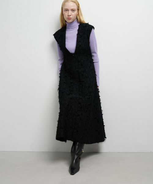 LANVIN en Bleu / ランバン オン ブルー ドレス | ハンドカットジャガードワンピース | 詳細11