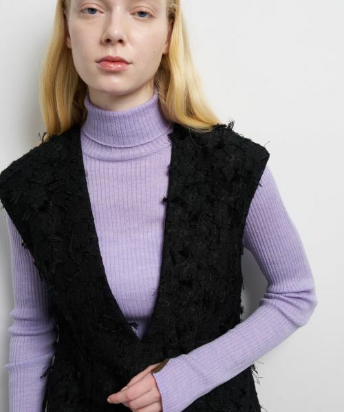 LANVIN en Bleu / ランバン オン ブルー ドレス | ハンドカットジャガードワンピース | 詳細12