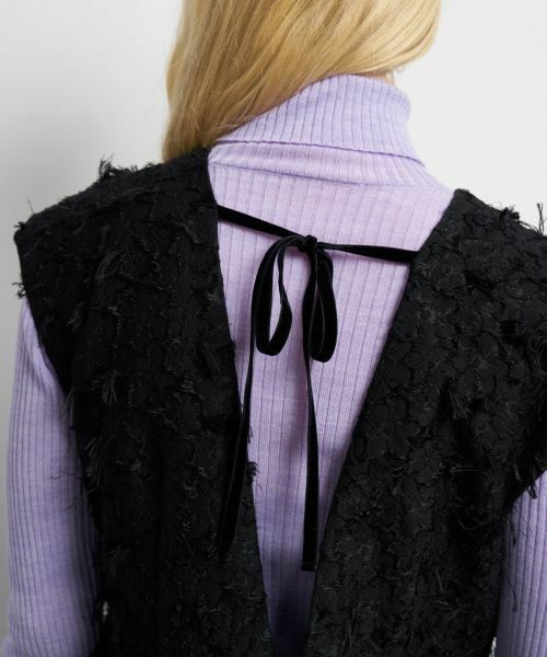 LANVIN en Bleu / ランバン オン ブルー ドレス | ハンドカットジャガードワンピース | 詳細13