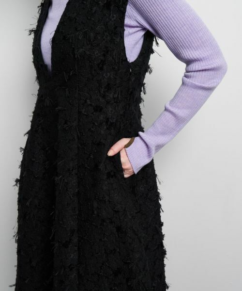 LANVIN en Bleu / ランバン オン ブルー ドレス | ハンドカットジャガードワンピース | 詳細14