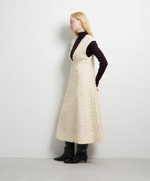 LANVIN en Bleu / ランバン オン ブルー ドレス | ハンドカットジャガードワンピース | 詳細2