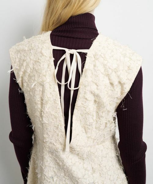 LANVIN en Bleu / ランバン オン ブルー ドレス | ハンドカットジャガードワンピース | 詳細5