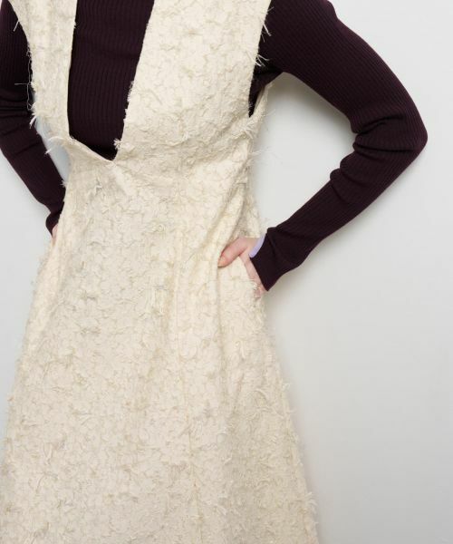 LANVIN en Bleu / ランバン オン ブルー ドレス | ハンドカットジャガードワンピース | 詳細6