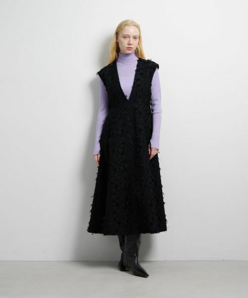 LANVIN en Bleu / ランバン オン ブルー ドレス | ハンドカットジャガードワンピース | 詳細8