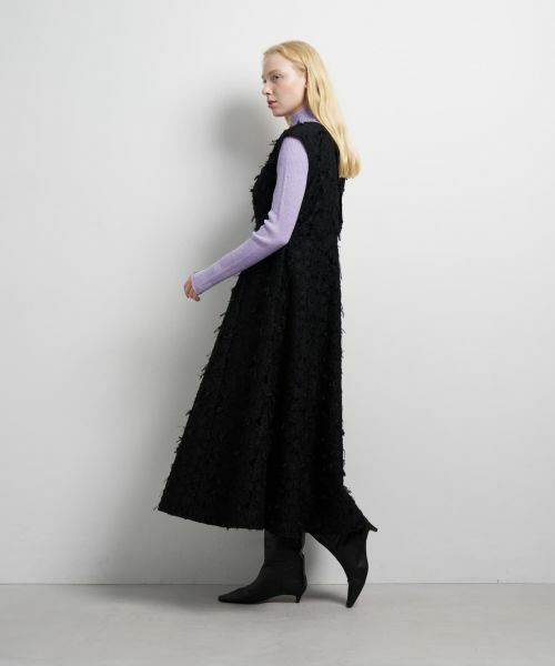 LANVIN en Bleu / ランバン オン ブルー ドレス | ハンドカットジャガードワンピース | 詳細9