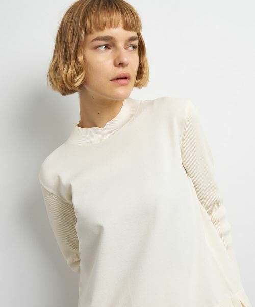 LANVIN en Bleu / ランバン オン ブルー ドレス | チュールプリーツコンビニットワンピース | 詳細12