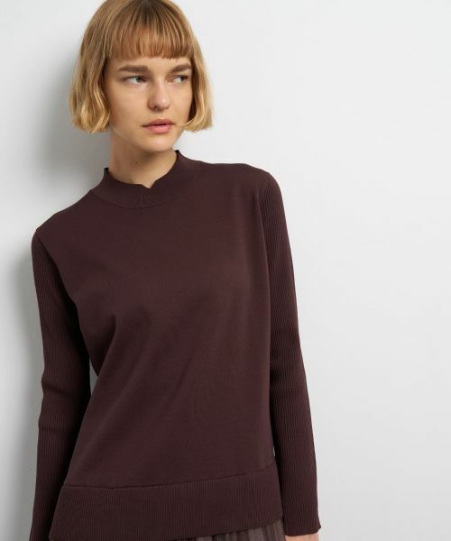 LANVIN en Bleu / ランバン オン ブルー ドレス | チュールプリーツコンビニットワンピース | 詳細5