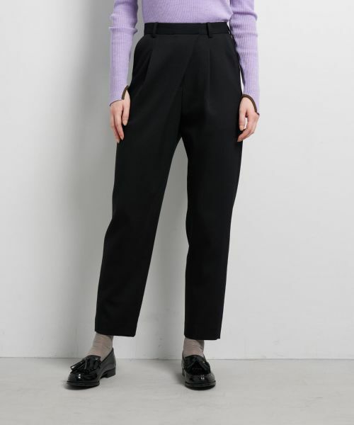 LANVIN en Bleu / ランバン オン ブルー その他パンツ | フロントタックテーパードパンツ | 詳細12