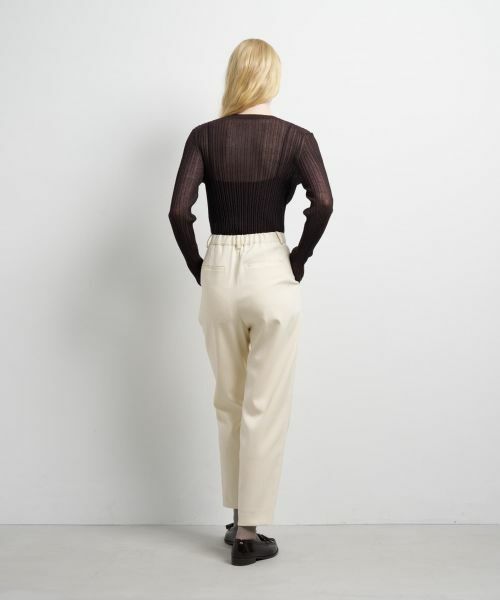 LANVIN en Bleu / ランバン オン ブルー その他パンツ | フロントタックテーパードパンツ | 詳細3